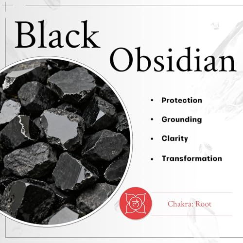 mookaitedecor 4 Pcs Obsidian Thumb Worry Stone for Anxiety Stress Relief