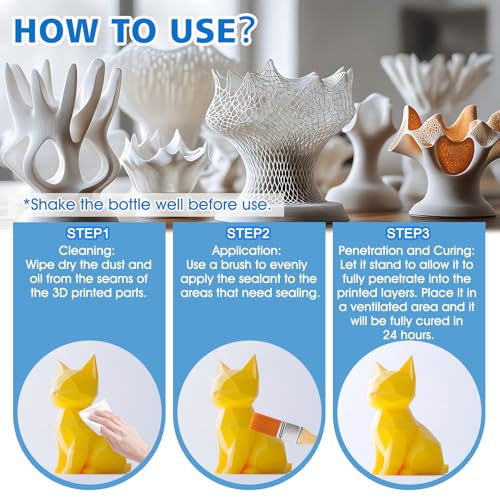 Water-Based Seal for 3D Printing, 100ML 3D Paint, Airtight Protection
