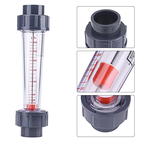 LZS-25 Meter Plastic Tube Type 300-3000L/H Water Rotameter Liquid Flowmeter Measuring Tools for Chemical Light