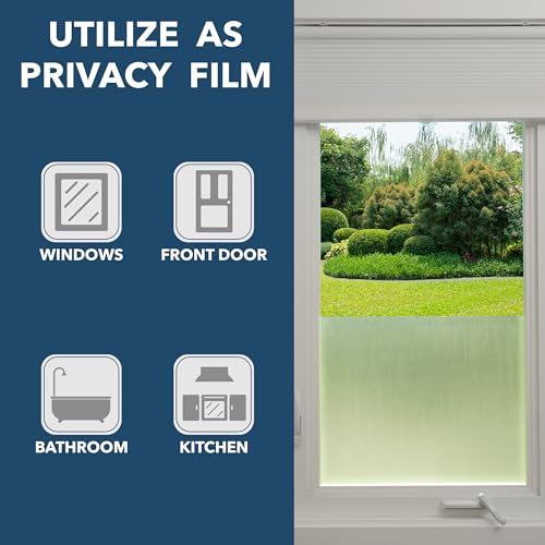 Con-Tact Brand Creative Clear Covering, Versatile and Self-Adhesive Shelf Liner, Ideal Privacy Film, Protective Clear Vinyl, 18'' x 50', Matte 600"W x 18"L Clear Matte