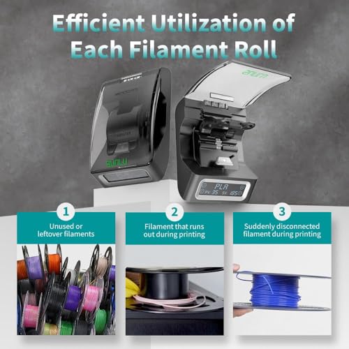 Filament Joiner SUNLU Filament Connector with 200PCS PTFE Sleeve for 3D Printer Filament 1.75mm, 240°C Fast Heating Filament Splicer Compatible with PLA PETG TPU ABS PA Nylon