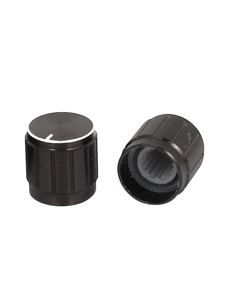 [Australia - AusPower] - sourcing map 10pcs 13 x 16 mm Black Aluminium Alloy Potentiometer Knob Cover 