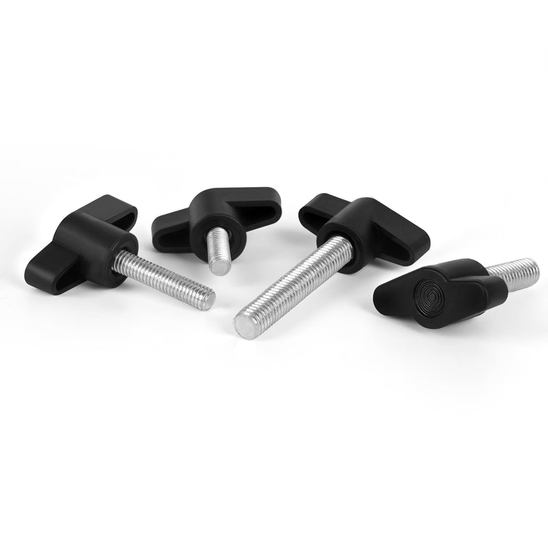 [Australia - AusPower] - M6 x 40mm Z Type Handle Thumb Screws Plastic Head Mechanical Handle Bolts T-Shaped Wing Adjustable Knobs Carbon Steel, 5 PCS M6 x 40mm 