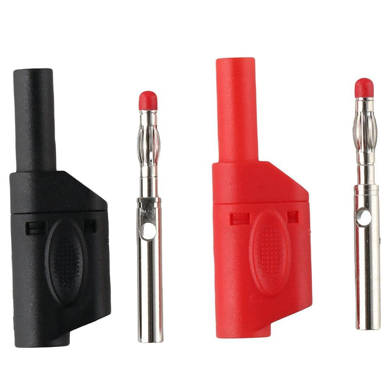 [Australia - AusPower] - FEIYING 10Pcs Insulated Multimeter Test Leads, 4mm Male Sheath Stackable Banana Plug Wire Solder, Banana Plug Connector Safety Banana Plug Adapter 