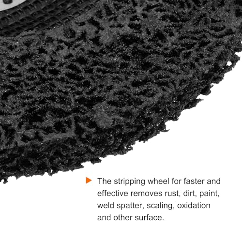 HARFINGTON 2pcs Strip Disc Stripping Wheels 7" x 7/8" Stripping Discs Wheel for Angle Grinder Clean and Remove Paint Coating Rust Welds Oxidation, Black 7inch 2