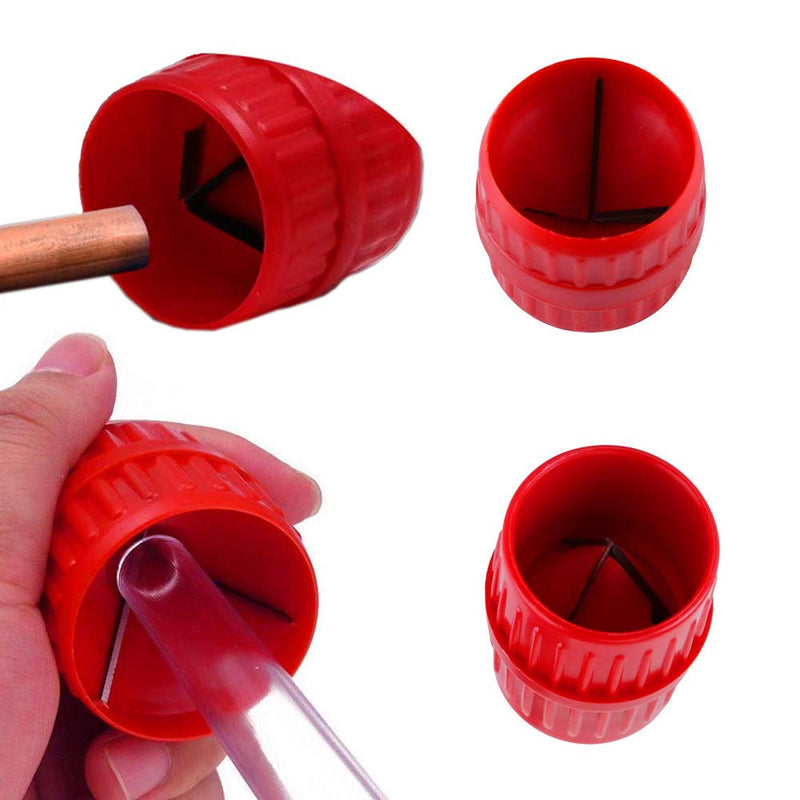 [Australia - AusPower] - Her Kindness 2 in 1 Copper Pipe Deburring for Cu+Plastic 5 mm - 38 mm Plastic Body (1 Piece) 5mm-38mm Red 