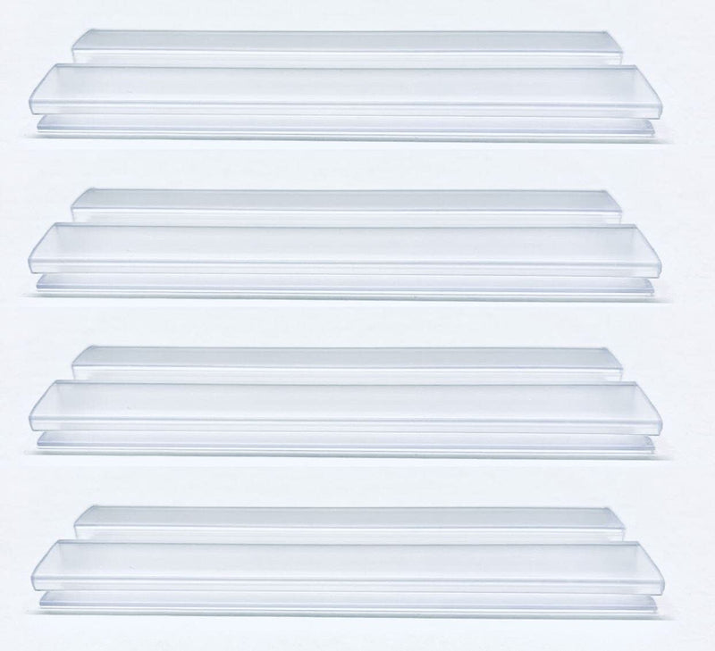 [Australia - AusPower] - DistinctAndUnique New Clear PVC Piano Style Living Hinge for 3/16" (4.5mm) Material: No Screws or Glue - DIY for Plexiglass, Acrylic, Glass & More (24 inch, 4 Pack) 