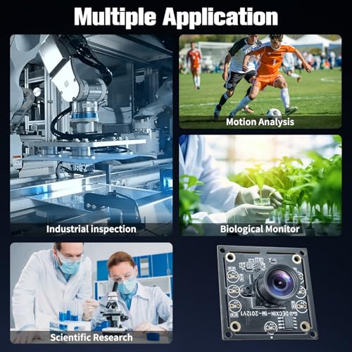 3-Piece Camera Module 100 Degree OV9732 - High Image Clarity with 720P HD Chip, 1MP Resolution, USB Driver, with 2 Metre Cable Compatible with Autodarts.Io, for Versatile Applications