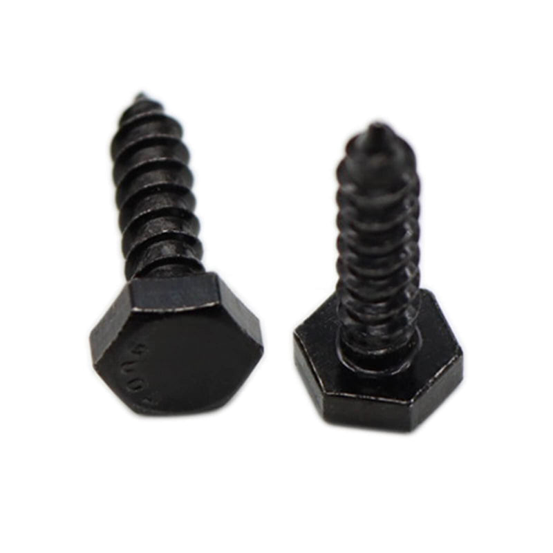 [Australia - AusPower] - 25PCS Stainless Steel Black Lag Bolts 1/4" x 1" Hex Lag Screws, Washers Included 1/4" x 1" (25PCS) 