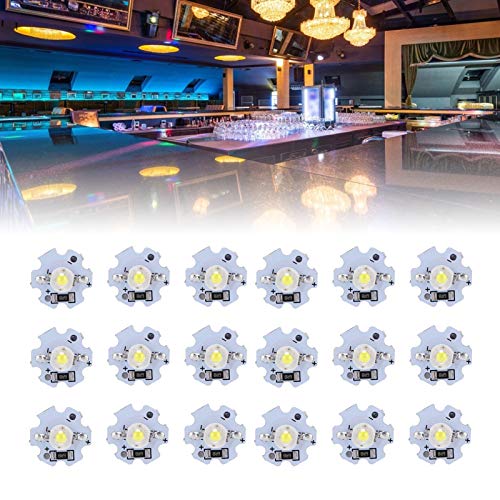 LED Lamp Beads Pack of 25 1W 200LM 5V Pure White for DIY Lighting Fixtures Torches High Performance LEDs for DIY Projects