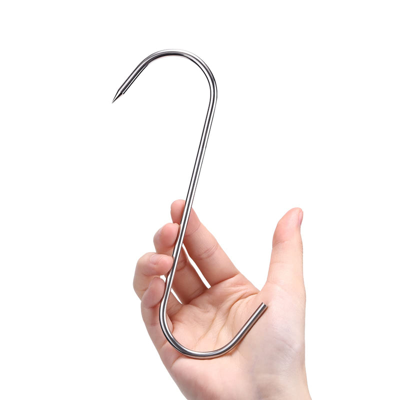 [Australia - AusPower] - 24 Pcs Meat Hooks, 5 Inch Butcher Hooks Stainless Steel, S Shaped Smoking Meat Processing Hooks for Hanging Chicken, Pork, Beef, Sausage, Mutton, Hunting Smoking Ribs, Drying BBQ (3MM Diameter) 24 Pcs 5 Inch(3mm) 