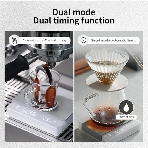 MHW-3BOMBER Mini Coffee Scale with Timer, 0.1g Precision Digital Espresso Scale, Rechargeable USB-C Coffee Scales for Pour Over & Espresso Brewing, Gravity Sensing, Black:ES6029B-OS 2.0 Mini