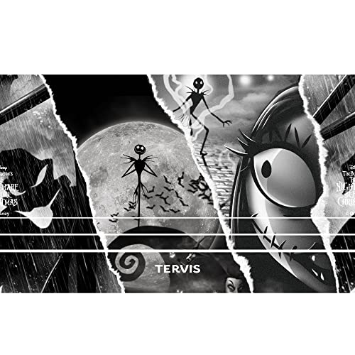 Tervis Traveler Disney - Nightmare Before Christmas Torn Collage Triple Walled Insulated Tumbler Travel Cup Keeps Drinks Cold & Hot, 20oz, Stainless Steel Multicolor
