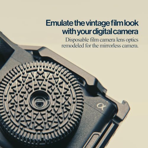Original Retropia Repurposed Disposable Camera Mirrorless Lens | Unlimited Film-Look Photos | Compact Pancake Lens, 32mm Focal Length & Fixed f/11 Aperture (Canon RF-Mount Mirrorless Compatible) Canon RF-Mount Compatible