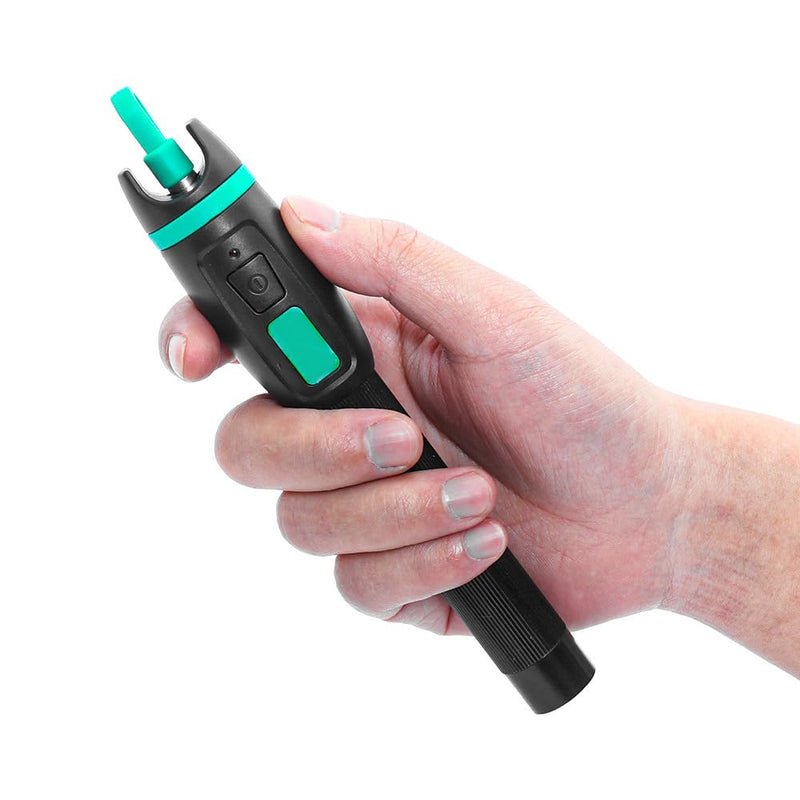 [Australia - AusPower] - POFET Fiber Optic Cable Tester, Visual Error 30mW 30km Meter Red Light VFL Universal Connector for FC/SC/ST Adapter Pen, Fiber Optic Network Cable Test Kit Fiber Light Source Tester 