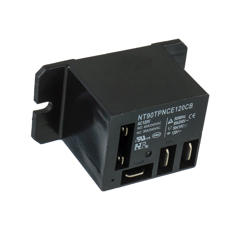 [Australia - AusPower] - NT90-AC120V-10X Power Relay AC 120V Coil 120 VAC 30A SPDT(1NO 1NC) with Flange Mounting and 10 Quick Connect Terminals Wires Mini Relay(Pack of 2pcs) 
