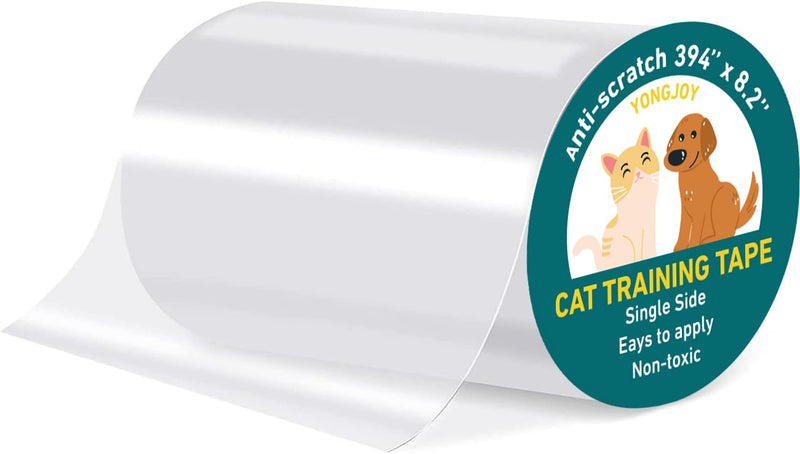 yongjoy Door Protector from Dog Scratching - Cat Scratch Door Frame Single Side Adhesive Protector Anti Dog Scratch Door Guard for Dogs Clear - 394" x 8.2" 394" x 8.2"