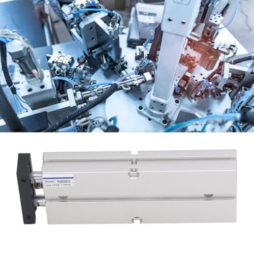 2 Shaft Air Cylinder Double Rod Double Acting Cylinder Compound Action Type Pneumatic Cylinder 20mm Dia 100mm Stroke