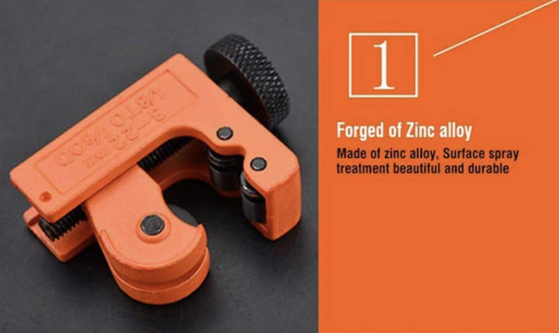 [Australia - AusPower] - Edward Tools Harden Pro Mini Pipe Cutter 1/8” to 7/8” - Cuts Copper, Aluminum, Metal - Multi Use Tube Cutter, PVC Cutter - Cuts Arrows, Lines - Heavy Duty Steel Blade Pipe Cutter Wheel 