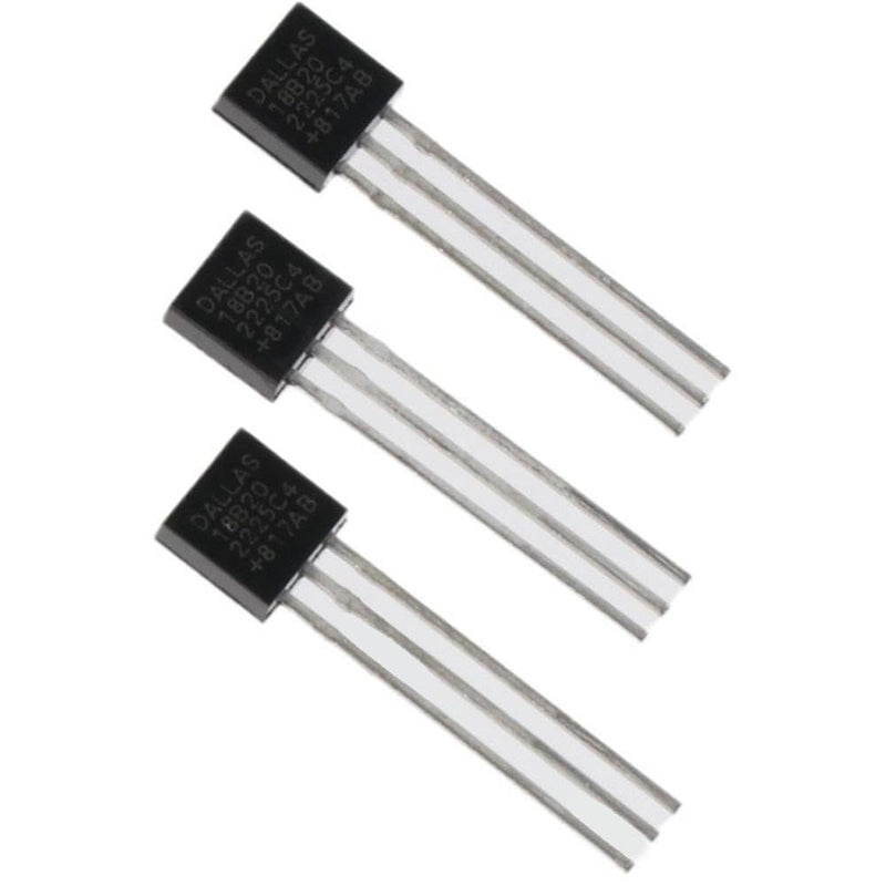 [Australia - AusPower] - DS18B20 10pcs Black Durable 18B20 TO-92 3 Pins Wire Integrated Circuit Temperature IC Sensor Industrial 
