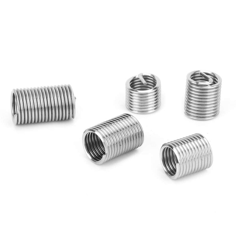 [Australia - AusPower] - 100 PCS M7 Coiled Wire Thread Sleeve Thread Repair Insert Stainless Steel Thread Screws Sleeve Assortment Thread Fastener with Storage Box Repair Threaded Holes 