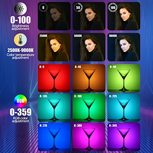 ULANZI VL110 RGB Light Wand, Handheld Light Stick Camera LED Video Tube