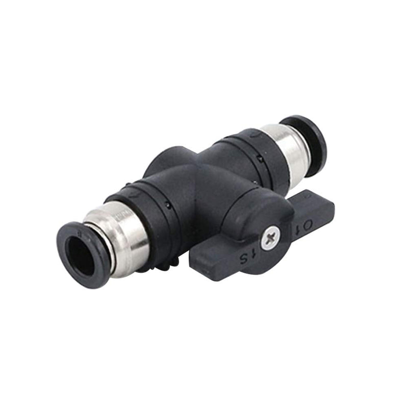 [Australia - AusPower] - Beduan Pneumatic Ball Valve, 1/4" x 1/4" OD Push to Connect Fitting Air Flow Control Valve Straight Quick Connect Union 1/4" x 1/4" Tube OD 