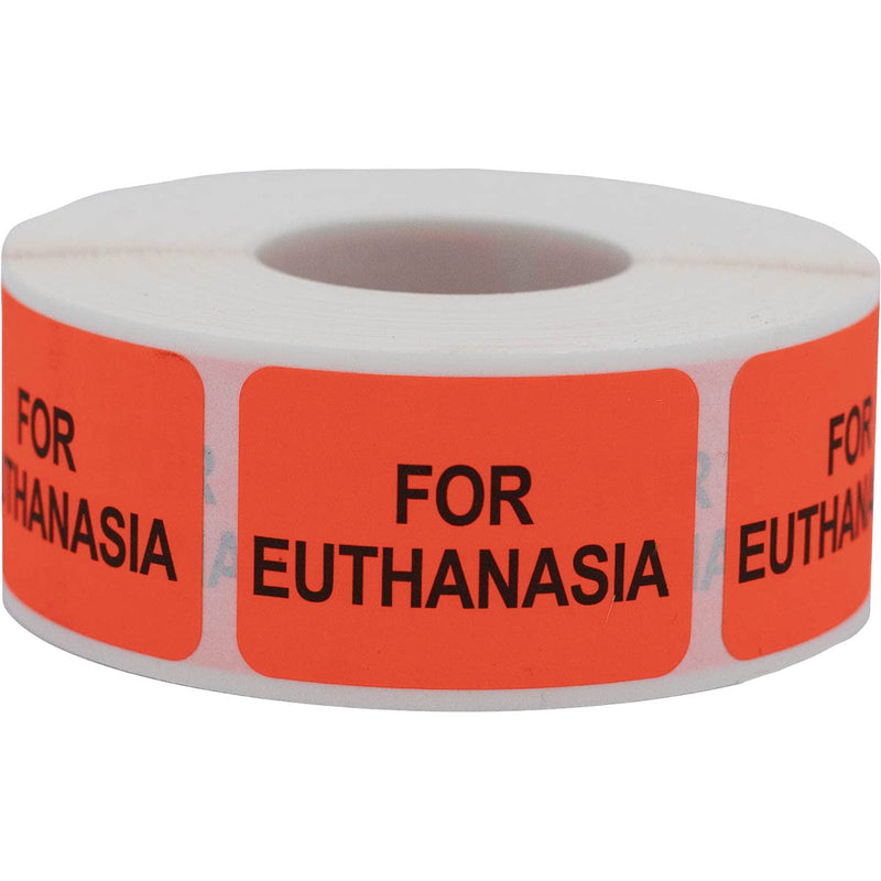 for Euthanasia Veterinary Labels 1 x 1.5 Inch 500 Total Stickers