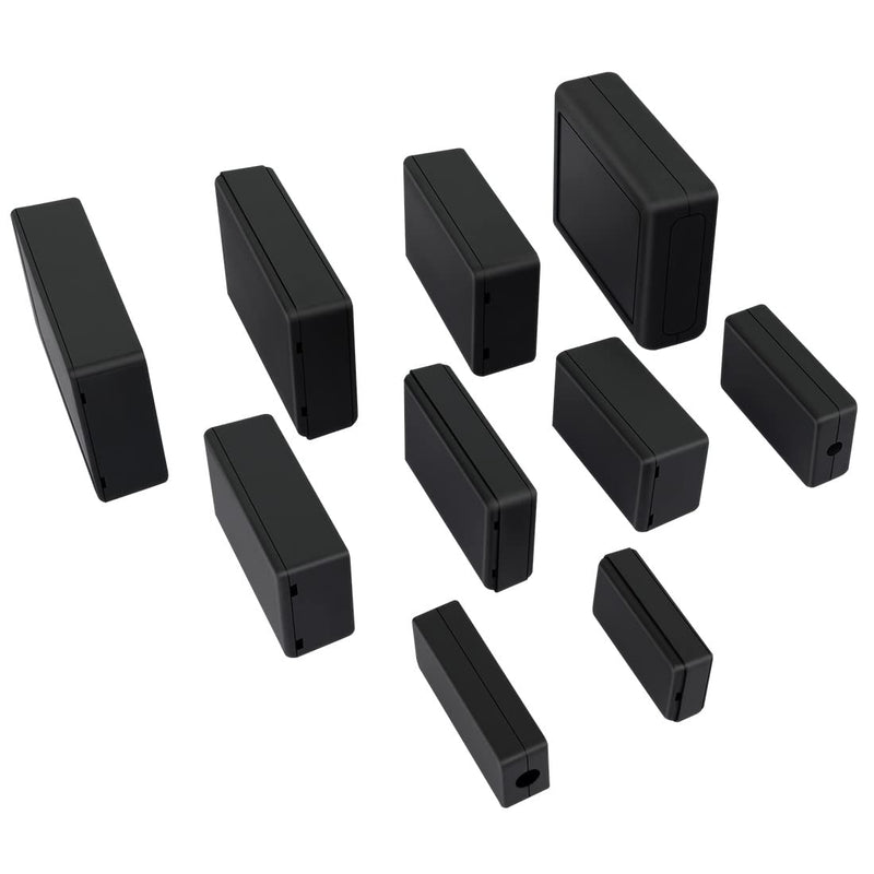 [Australia - AusPower] - LeMotech 5 Pieces Plastic Project Box ES Junction Case for Electronic Project, Black 3.15 x 1.97 x 1.02 inch (80 x 50x 26 mm) 3.15" x 1.97" x 1.02"(5pc) 