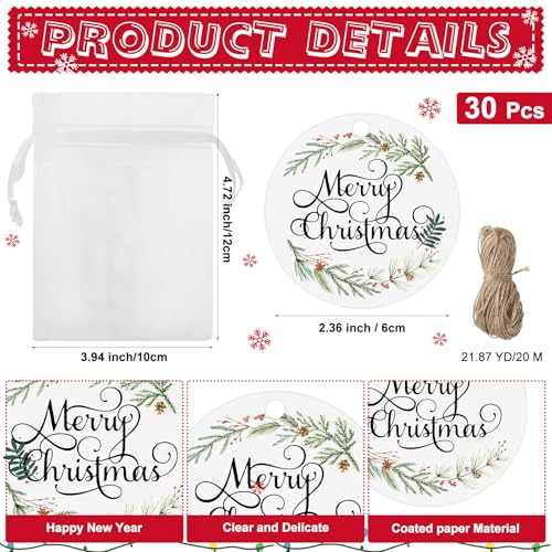 Roshtia Christmas Party Favors Acrylic Xmas Shot Glasses 1.2 oz, 30 Sets