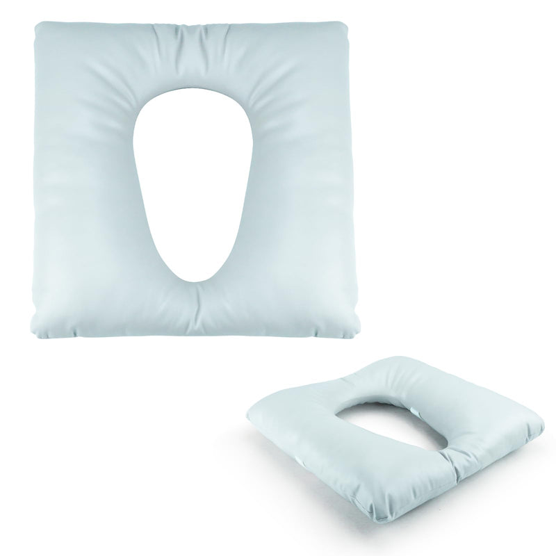 Bedside Commode Cushion, Seniors Portable Seat Cushion for Toilet/Shower/Bedside, Universal Fit Commode Padded Seat for Elderly, Seats Pad Cover Toilet Seats 17x17 with Fixing Straps (Blue) Blue