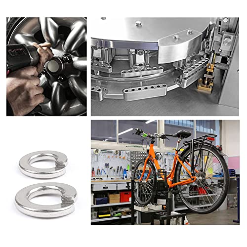 ZAYI M8 304 stainless steel flat washers and split spring lock washers assortment set, 100 sets per pack