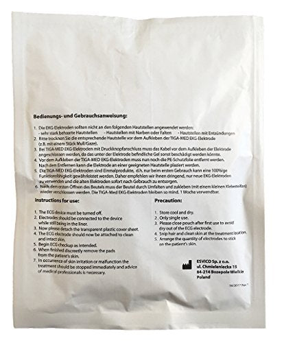 TIGA-MED Disposable ECG Electrodes - Liquid Gel/Wet Gel, Diameter 48 mm - Pack of 120 (4 x 30) - Standardised Connection - Made in EU - Strong Adhesion