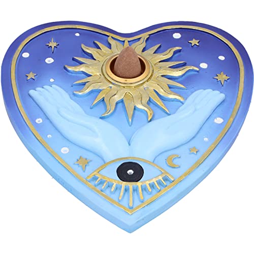 Nemesis Now Fortunes of the Sun Incense Burner 15cm, Resin, Palmistry Incense Holder, Sun and Stars Palmistry Design, Cast in the Finest Resin, Hand-Painted, Holds Incense Cone