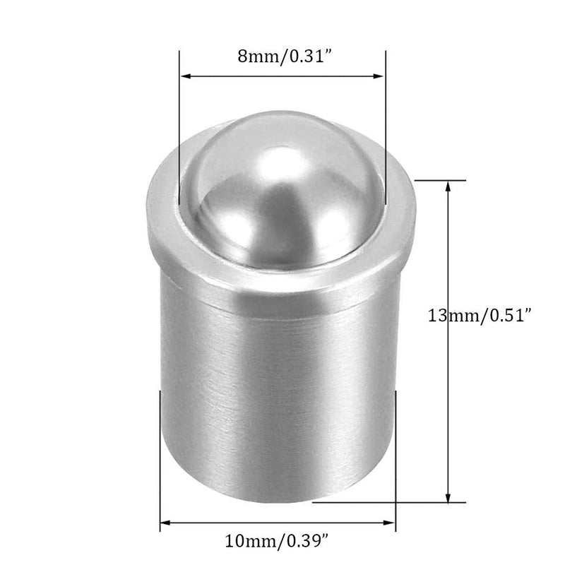 [Australia - AusPower] - 10Pcs Ball Plunger, Ball Catch Latch Catcher, Ball Point Spring Plunger (? 10x13) 