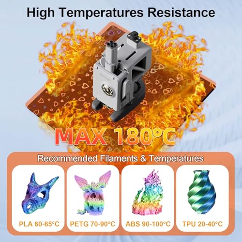 IdeaFormer Holographic PEH Effect Sheet Bambu Lab X1/X1C/X1E/P1P/P1S/A1, 257x257mm Double Sided Smooth Sweetheart+Waterdrop Spring Steel Build Plate for Bambu Labs 3D Printers Flexible Print Bed