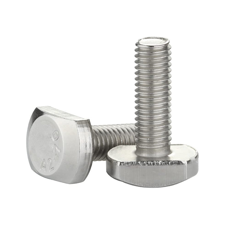 [Australia - AusPower] - M8 x 25mm T-Slot Drop-in Stud Sliding Bolts T Shape Screws, 304 Stainless Steel 18-8, Plain Finish, Fully Threaded, 10 PCS M8 x 25mm 