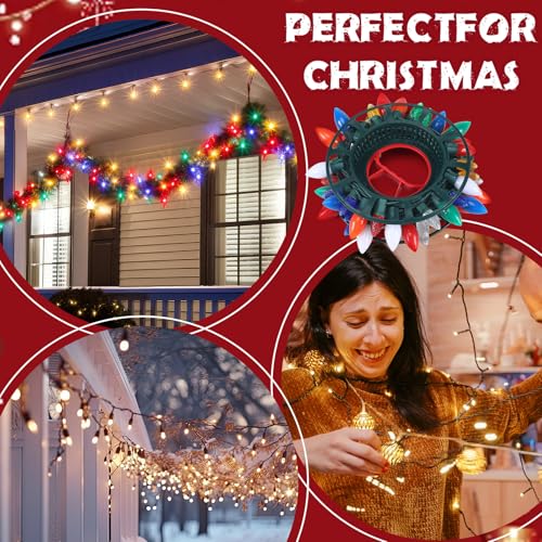 Reallnaive 3 Pcs Christmas Light Storage Holder Cord String Light Reel