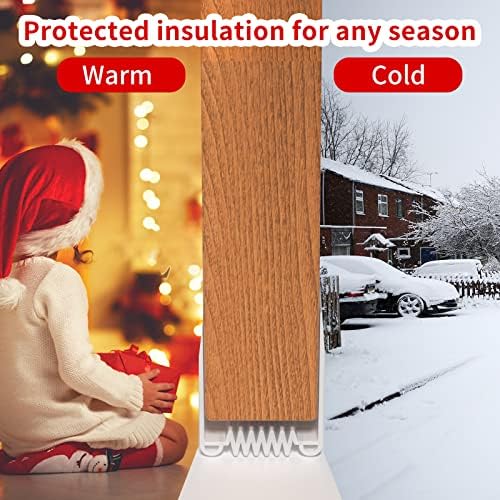 [Australia - AusPower] - Door Draft Stopper, 39” Length Cuttable Weather Stripping Door Seal, Strong Adhesive Door Sweep for Exterior and Interior Doors (1, White) 1 