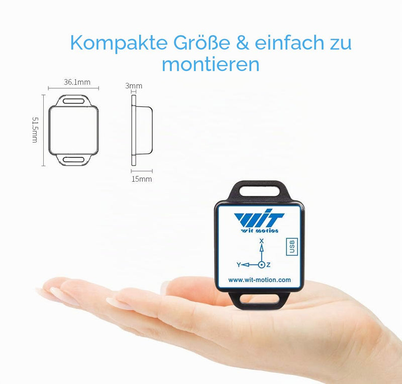 [Bluetooth Accelerometer + Inclinometer] BWT901CL MPU9250 High Precision 9-Axis Gyroscope+Angle (XY 0.05° Accuracy)+Magnetometer with Kalman Filter, 200Hz Highly Stable 3-Axis IMU Sensor