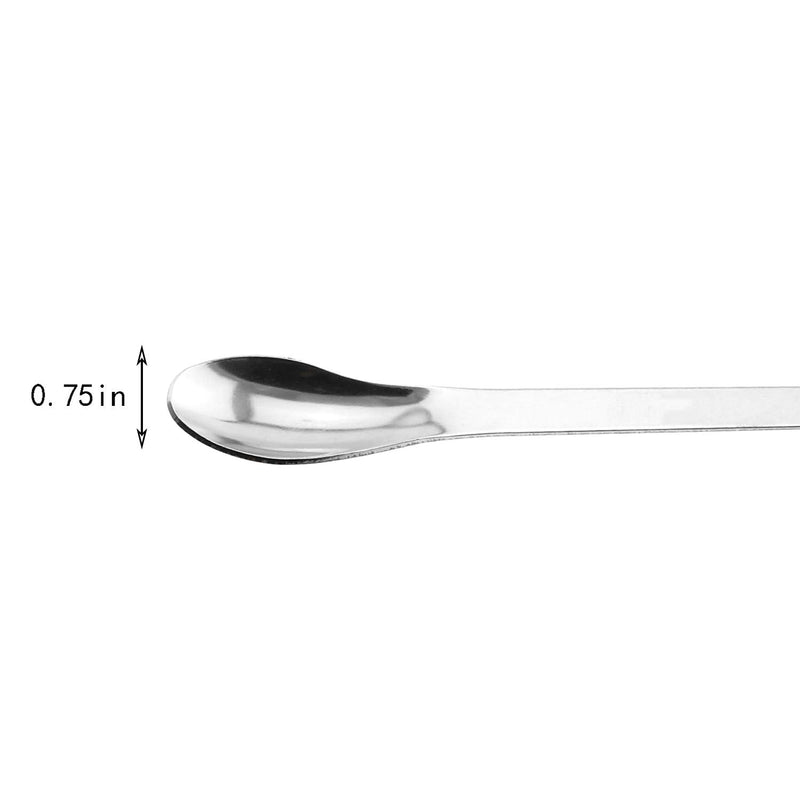 [Australia - AusPower] - Maxmoral 1 Set Stainless Steel Micro Lab Sampling Scoop Spatulas Combination Reagent Spoon Laboratory Supplies (Pack of 4) 