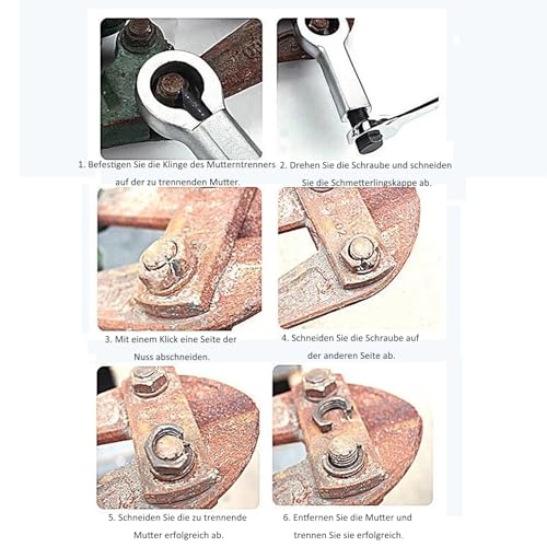 3-Piece Nut Separator Nut Remover 9-12 mm/12-16 mm/16-22 mm | Nut Remover Nut Splitter Remover Broken and Damaged Nuts Tool Extraction Tool