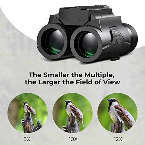 K&F Concept 8x21 Compact Binoculars for Kids and Adults, with BAK4 Prism, FMC Lens, IP65 Waterproof & Neck Strap for Bird Watching Hunting Travel Camping Stargazing