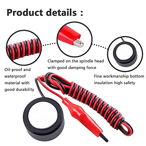 CNC Router Z-Axis Tool Setting Touch Probe Block Milling CNC Router Mill Zero Check Touch Plate for CNC Engraving Machines, With Wire End Caps (7 Packs)