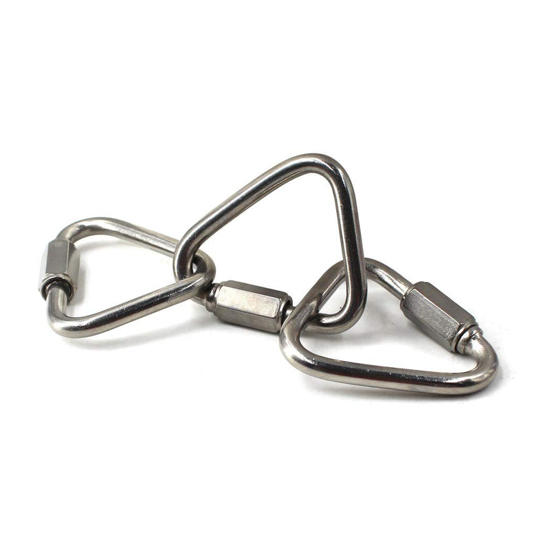 [Australia - AusPower] - Delta Quick Link 304 Stainless Steel Triangle Quicklink Chain Connector Screw Lock Carabiner M6 