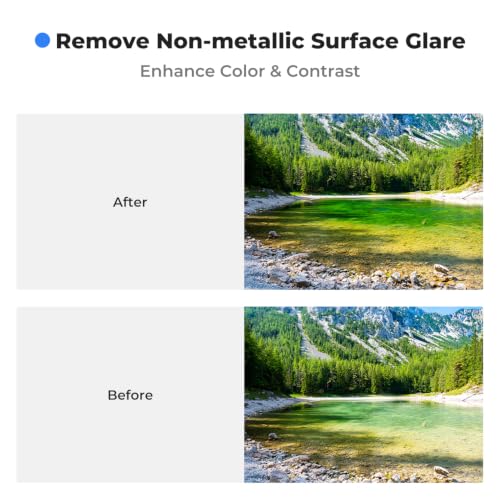 K&F CONCEPT 82mm Magnetic Polarizer Lens Filter with Cleaning Cloth