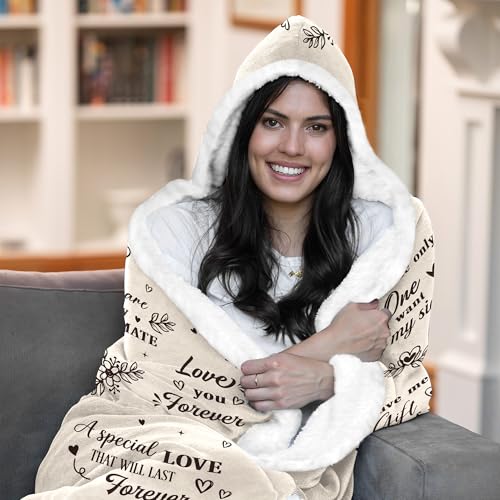 Vprintes Happy Anniversary Wearable Blanket - Gifts for Wife Her on Anniversary