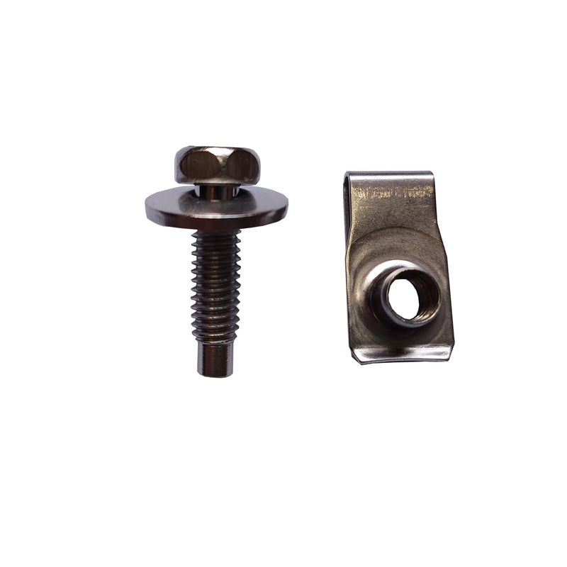 [Australia - AusPower] - 5/16"-18 x 1-3/16" Long 1/2" Hex 7/8" Washer Stianless Steel Body Bolts &Long U-nut Clips 20Sets(20+20Pcs) 5/16"-18x1-3/16"+7/8" Washer SS+Long Clip on nuts Silver 20 