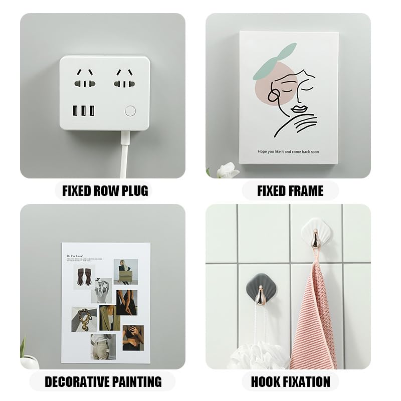 2 Pack Transparent Round Double-Sided Adhesive Dots – 70PCS Nano Traceless Acrylic Stickers, Removable Clear Strong Glue Pads for Wall Hooks, Posters, Frames, Home & Office Use