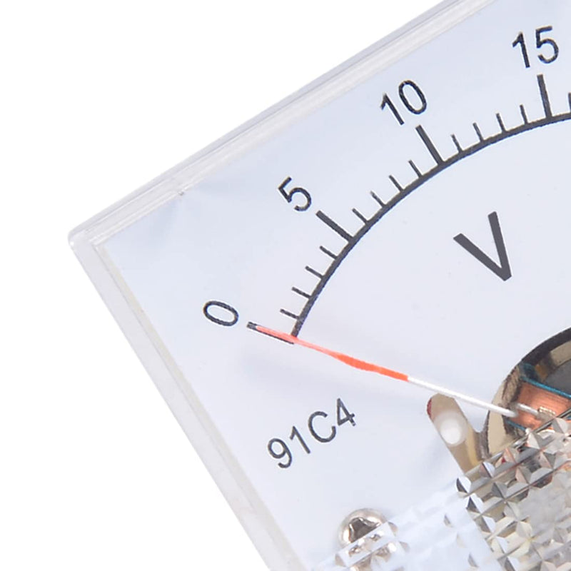 [Australia - AusPower] - uxcell DC 0-20V Analog Panel Voltage Gauge Volt Meter 91C4 2.5% Error Margin 
